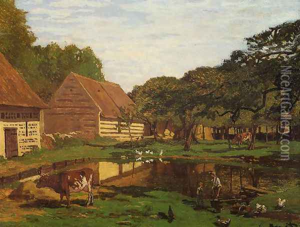 Farmyard In Normandy Oil Painting - Claude Oscar Monet