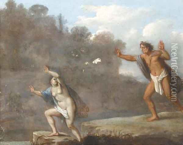 Apollo and Daphne Oil Painting - Daniel Vertangen