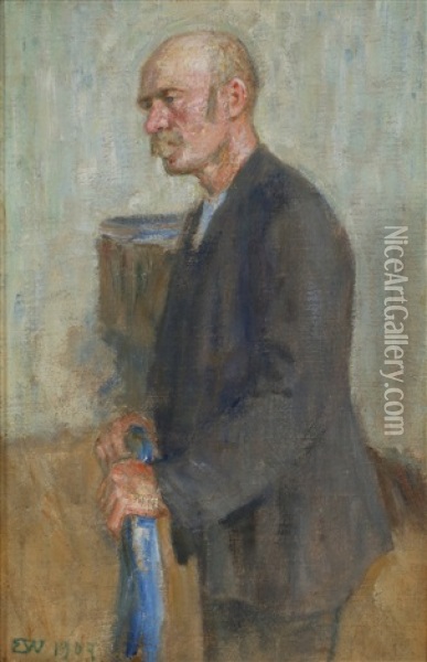 Portrett Av Fridtjof Nansen Oil Painting - Erik Theodor Werenskiold