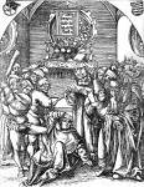 Das Martyrium Des Heiligen Judas Thaddaus. Oil Painting - Lucas The Elder Cranach