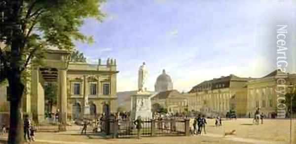 New Guardshouse Arsenal Princes Palace and Castle in Berlin Oil Painting - Eduard Gartner