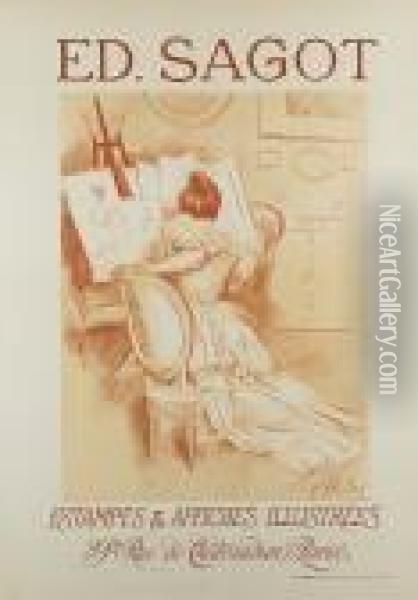 Ed. Sagot, Estampes & Affiches Illustrees Oil Painting - Paul Cesar Helleu