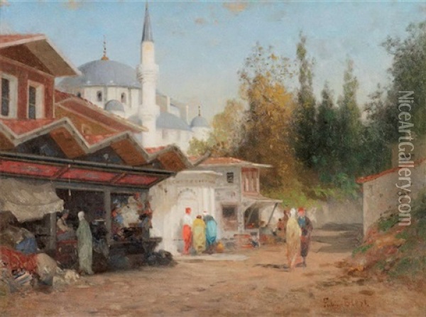 Istanbul Oil Painting - Germain Fabius Brest