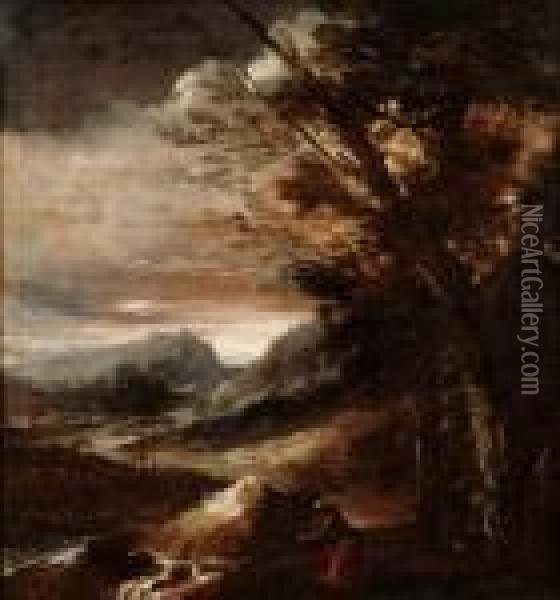 Paesaggio Con San Girolamo Oil Painting - Salvator Rosa