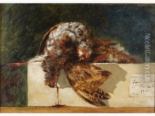 Nature Morte Au Faisan Oil Painting - Tristan L. Jules Lacroix