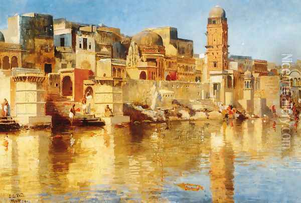 Muttra Oil Painting - Edwin Lord Weeks