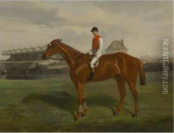 Lord Falmouth's Galliard, Winner Of The 2,000 Guineas At Newmarket, April 1883 Oil Painting - Benjamin Cam Norton
