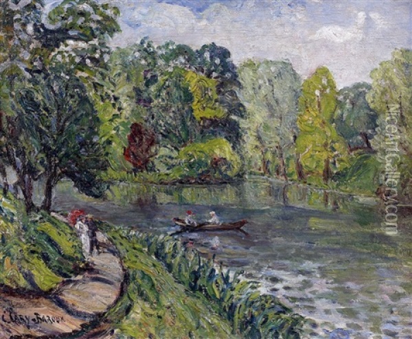 Lac Inferieur Du Bois De Boulogne Oil Painting - Adolphe Clary-Baroux