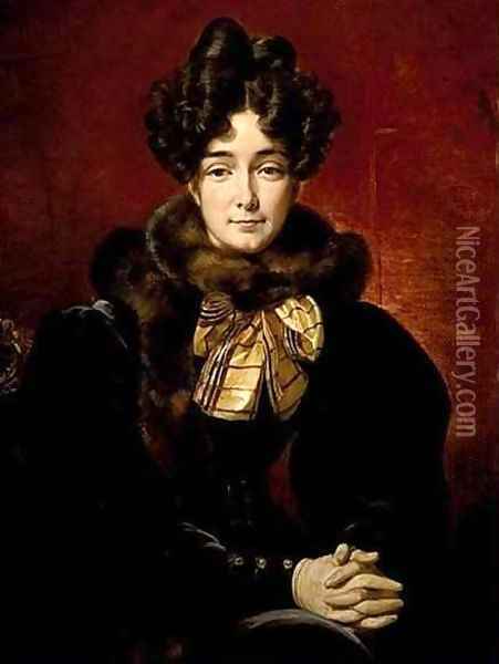 Portrait of a Lady Oil Painting - Horace Vernet