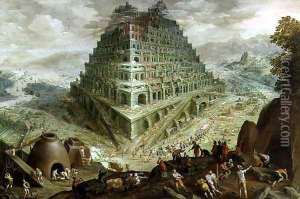 The Building of the Tower of Babel Oil Painting - Marten Van Valckenborch I