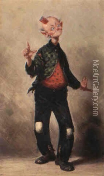 Happy Hooligan Oil Painting - Frederick Burr Opper