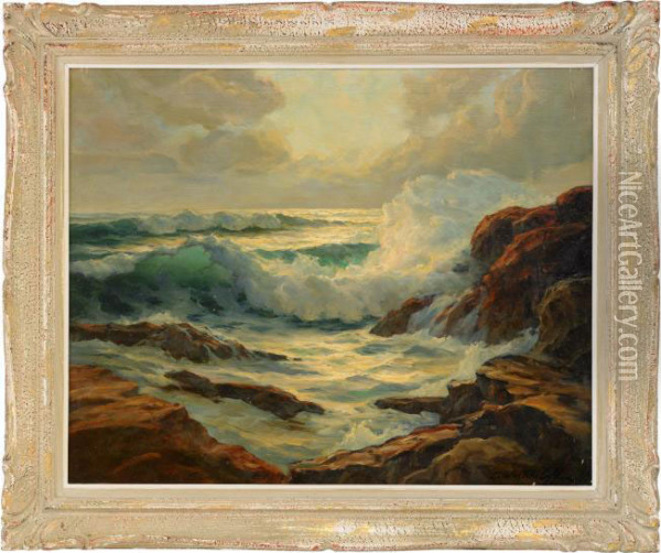 A Stormy Sea Oil Painting - Constantin Alexandr. Westchiloff