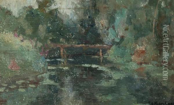 Le Pont Oil Painting - Jules Merckaert