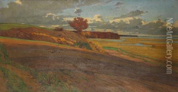 Ruhende Felder, Landschaft Bei Ahrenshoop Oil Painting - Paul Muller-Kaempff