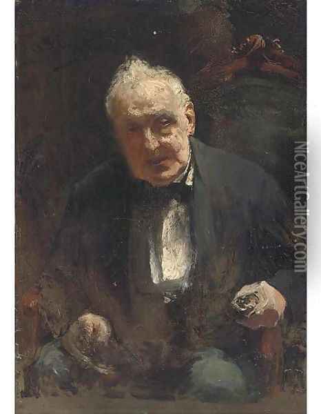 Study of a seated gentleman Oil Painting - Pierre Oyens
