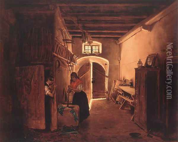 Csabitás, 1851 Oil Painting - Jozsef Borsos