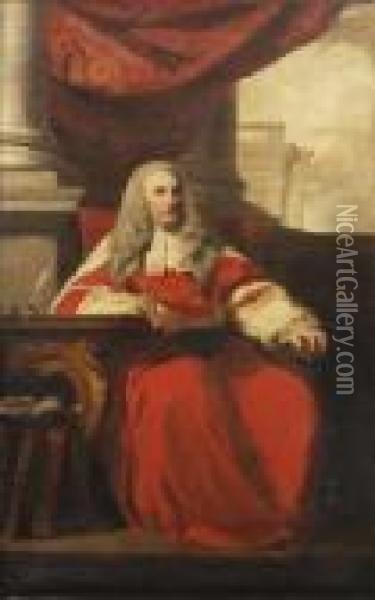 Portrait Of Lord Chancellor Camden Oil Painting - Sir Joshua Reynolds