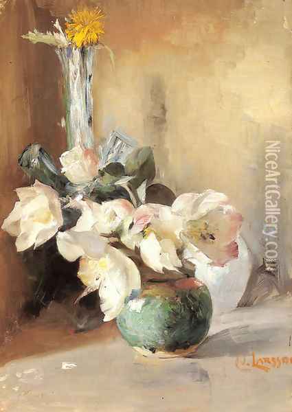 Roses De Noel Oil Painting - Carl Larsson