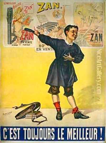 Poster advertising Zan Liquorice Oil Painting - Bensa Dupont