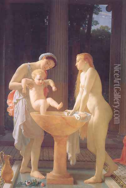 The Bath Oil Painting - Charles-Gabriel Gleyre