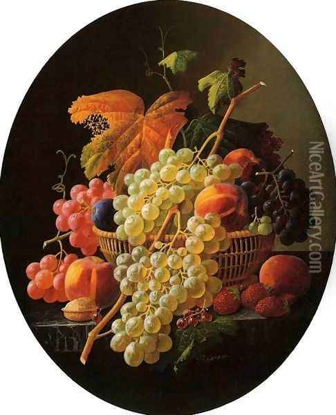 Still Life with Fruit Date unknown 6 Oil Painting - Severin Roesen