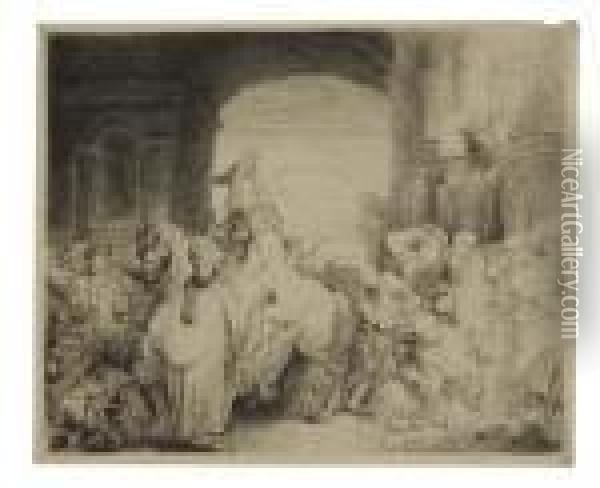 The Triumph Of The Mordecai Oil Painting - Rembrandt Van Rijn