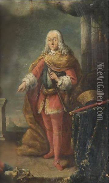 Portrait Of Francesco Grimani (1702-1779) Oil Painting - Alessandro Longhi
