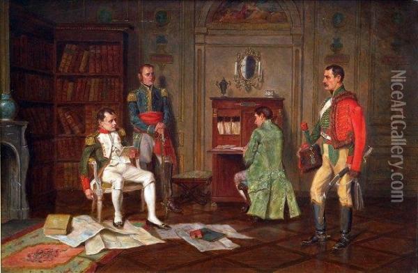 Napoleonic Scenes Oil Painting - James Devine Aylward