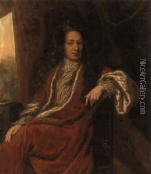 Portratt Av Greve Carl Bonde Af Bjorno (1648-1699) Oil Painting - David Klocker Von Ehrenstrahl
