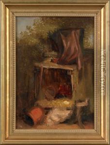 Hens Nests Sketch Oil Painting - Mary Russell Smith