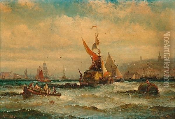 Gravesend Oil Painting - William A. Thornley Or Thornber
