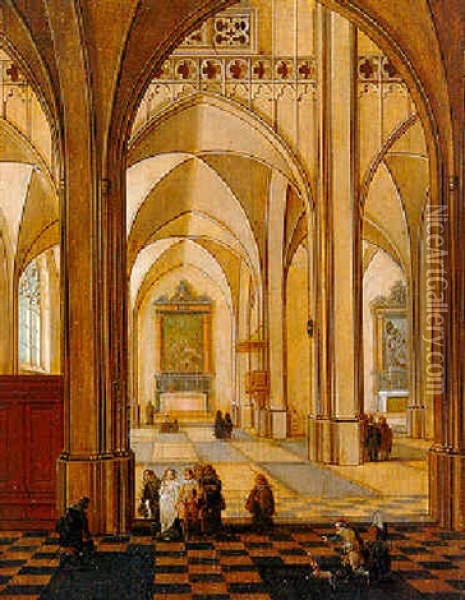Interieur D'eglise Oil Painting - Peeter Neeffs the Elder