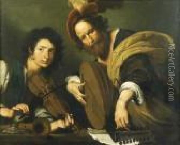Il Concerto Oil Painting - Bernardo Strozzi