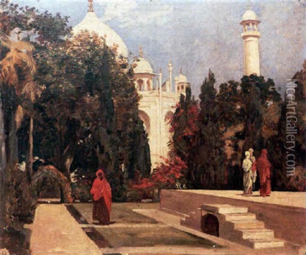 The Taj Mahal, India Oil Painting - Valentine Cameron Prinsep