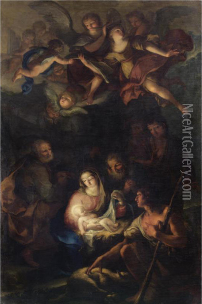 Adorazione Dei Pastori Oil Painting - Luodovico David