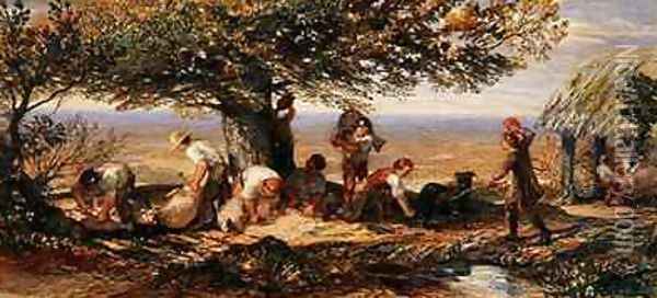 The Sheepshearers, c.1863 Oil Painting - Samuel Palmer