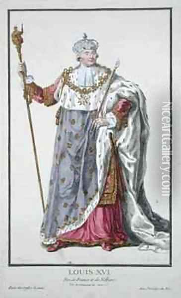 Louis XVI 1754-93 King of France 1774-92 Oil Painting - Pierre Duflos