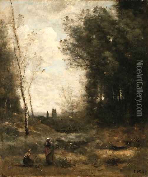 Le Vallon Oil Painting - Jean-Baptiste-Camille Corot