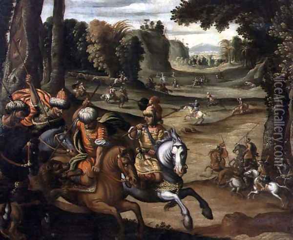 The Lion Hunt Oil Painting - Juan De La Corte