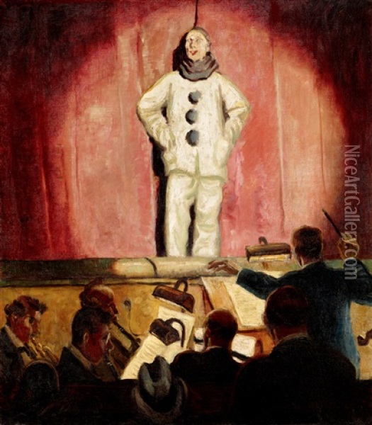 Cabaret Oil Painting - Tibor (Theodor) Polya
