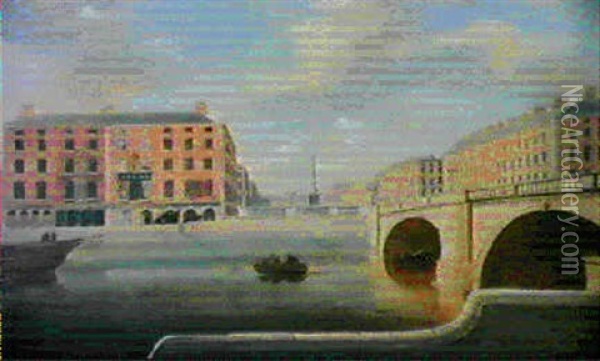 Sackville Street From Carlisle Bridge Oil Painting - William Sadler the Younger