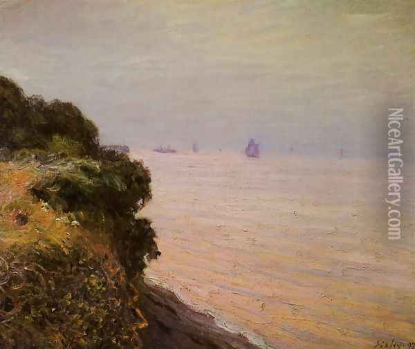 Langland Bay, England, Morning Oil Painting - Alfred Sisley