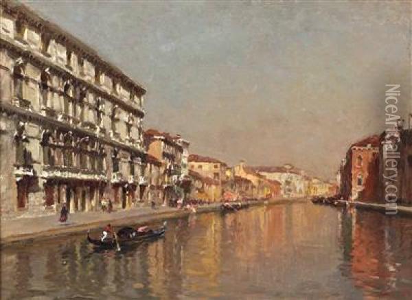 Venedig - S. Geremia Oil Painting - Emanuele Brugnoli