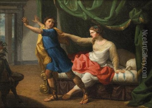 Giuseppe E La Moglie Di Putifarre Oil Painting - Bernardino Nocchi