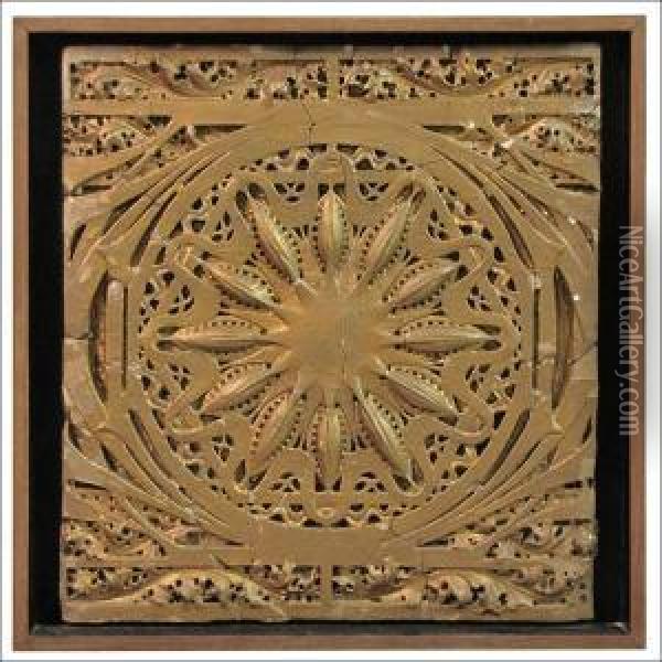 Architectural Element Wall Panel Oil Painting - Louis H. Sullivan