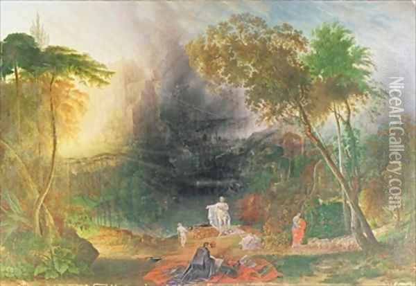 The Coming of the Messiah and the Destruction of Babylon Oil Painting - Samuel Colman