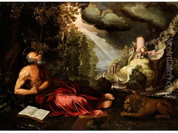 Der Heilige Hieronymus Oil Painting - Dosso Dossi