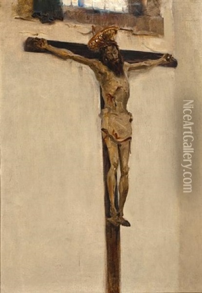 A Spanish Crucifixion (sketch) Oil Painting - John Singer Sargent