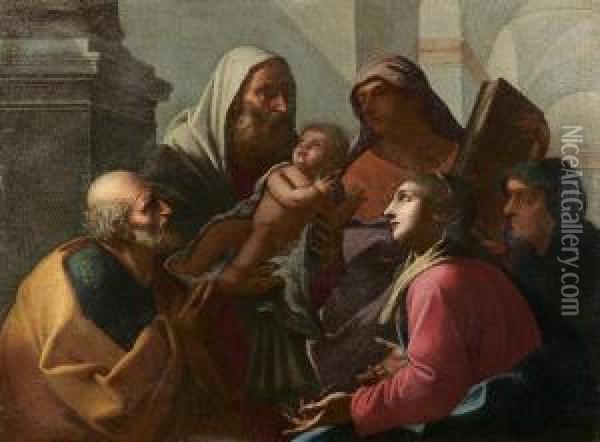 La Presentazione Di Gesu Al Tempio Oil Painting - Giovanni Battista Paggi