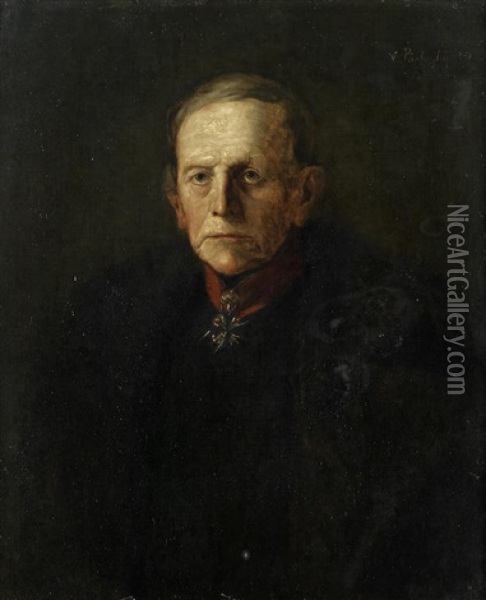 Portrait Of Helmuth Karl Bernhard Graf Von Moltke (1800-1891) Oil Painting - Vilma Parlaghy